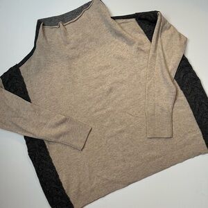 LABEL + threads Beige and Gray Cashmere Blend Sweater, size M